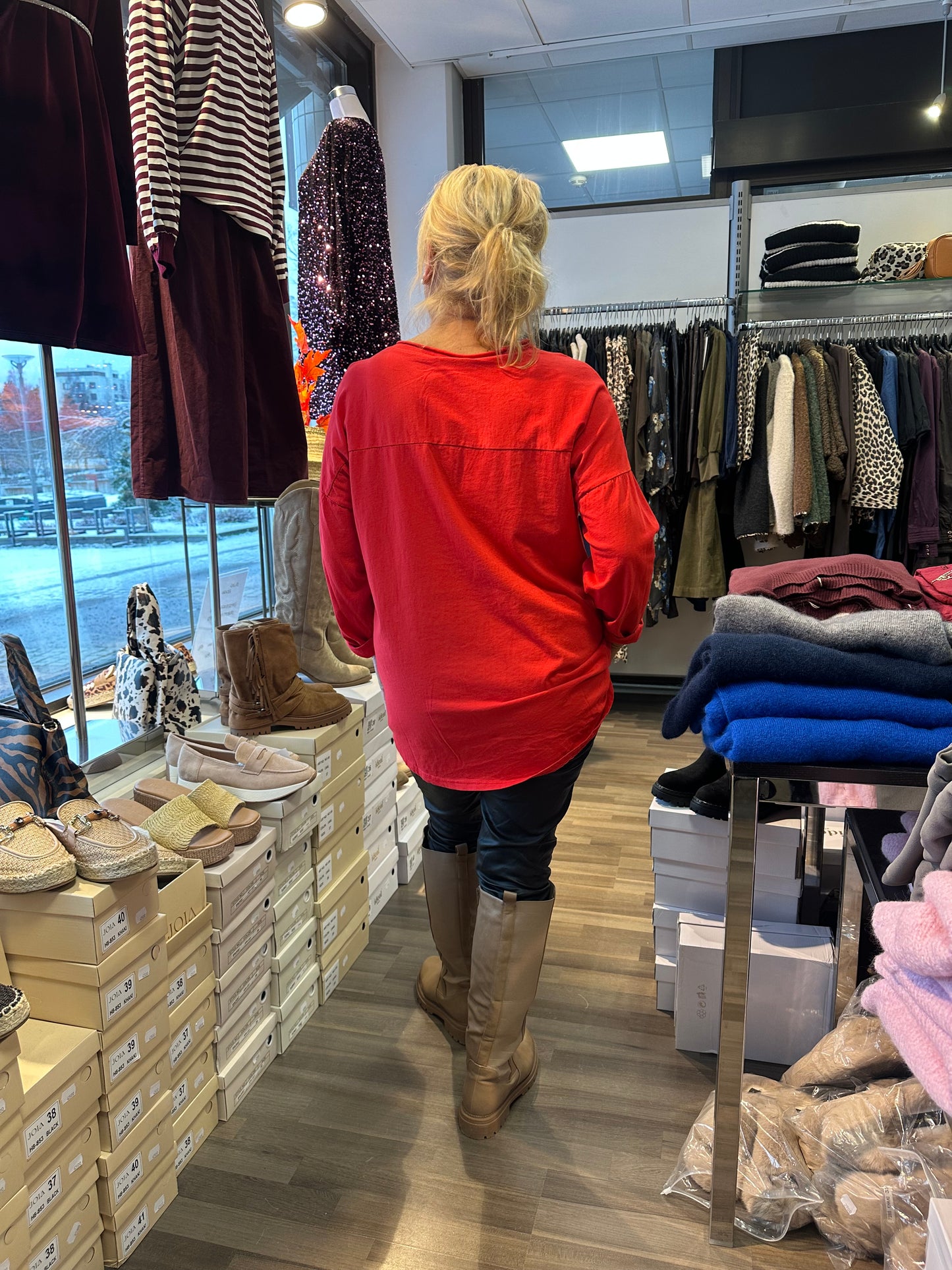 Pitkähihainen t-paita Enjoy punainen