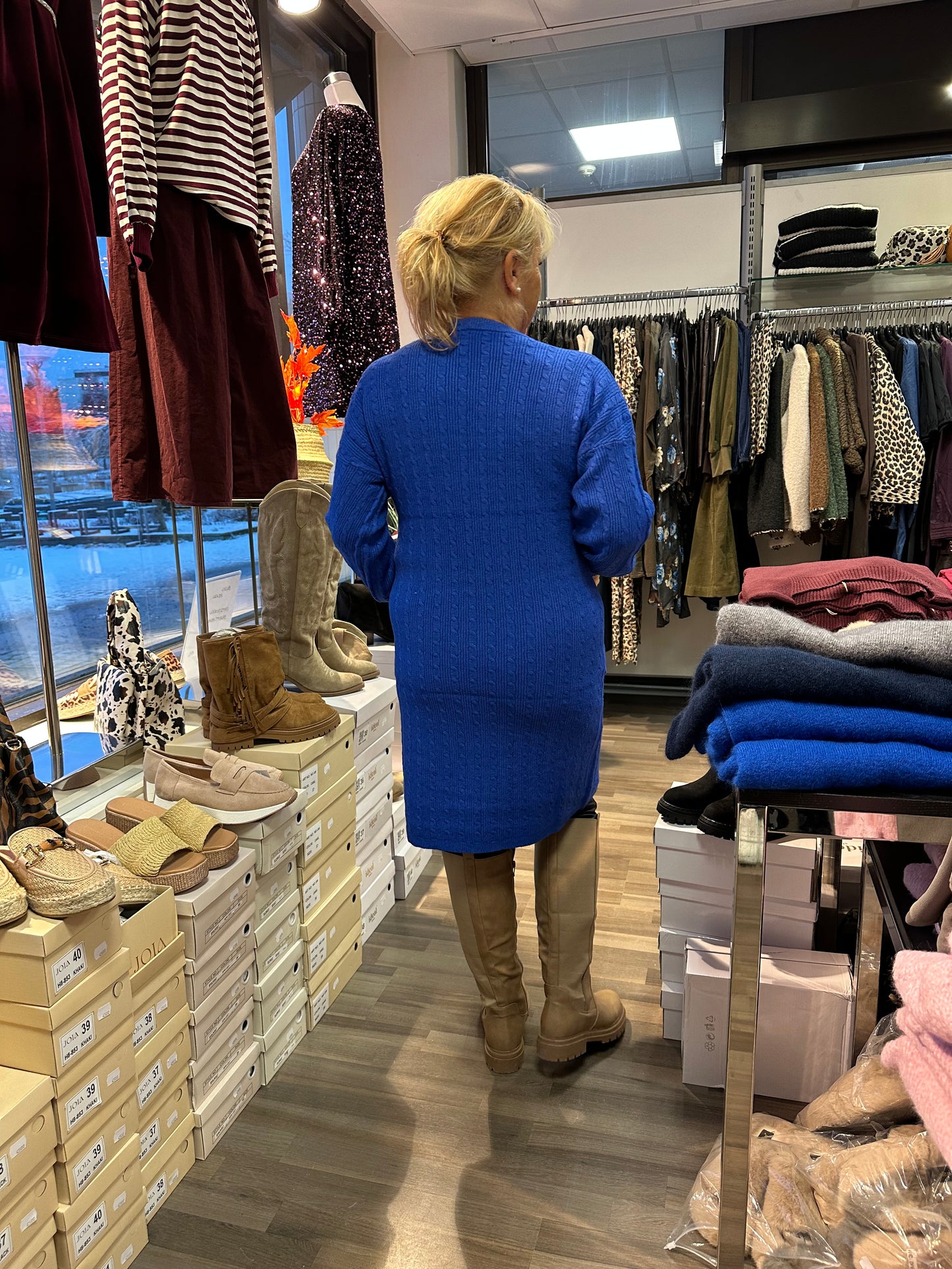 Neuletunika/mekko sininen