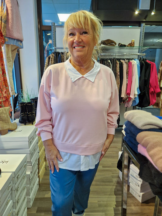 Kauluspaita college roosa