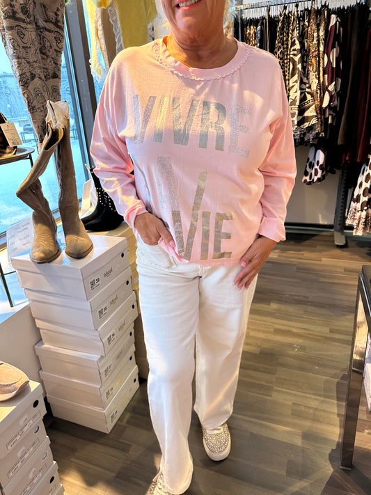 Trikoopusero La Vie roosa