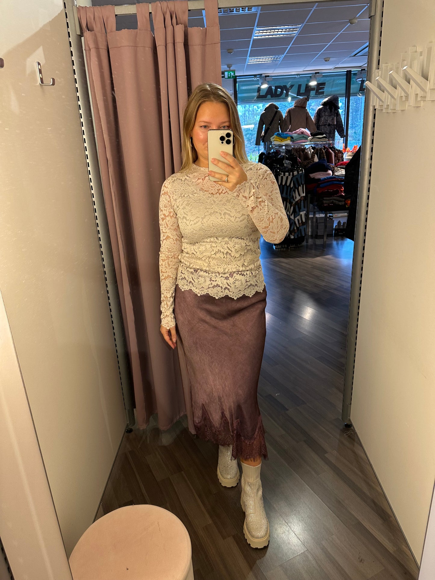 Pitsipusero luonnonvalkoinen