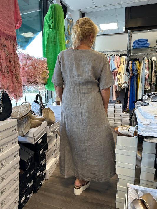 Pellavamekko Frilla taupe