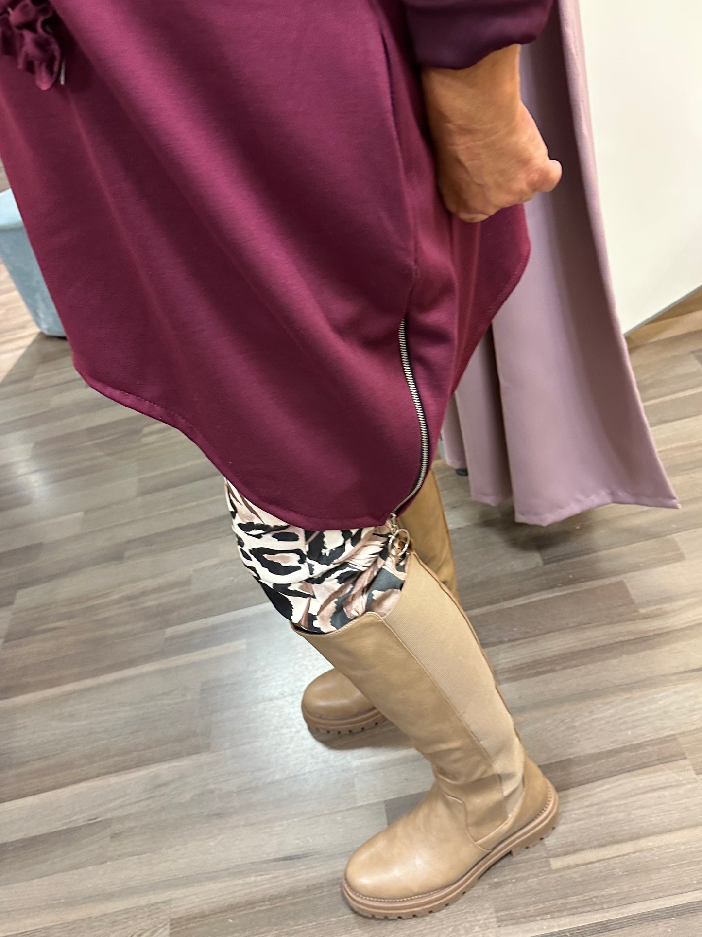 Plussize college tunika Star luumu