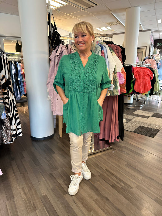 Puuvillatunika tumma vihreä