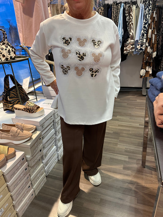 College pusero pikku Mikki valkoinen