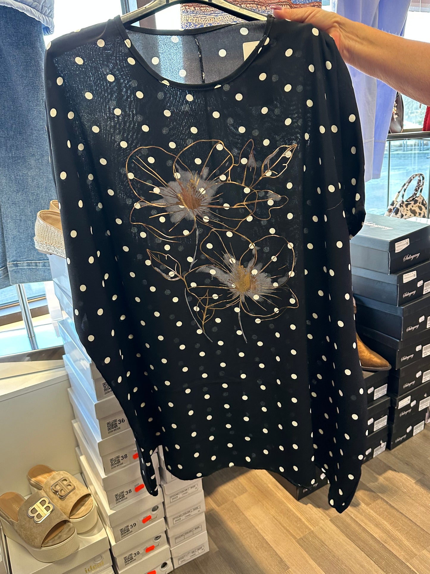 Plussize pilkullinen tunika (5 väriä)