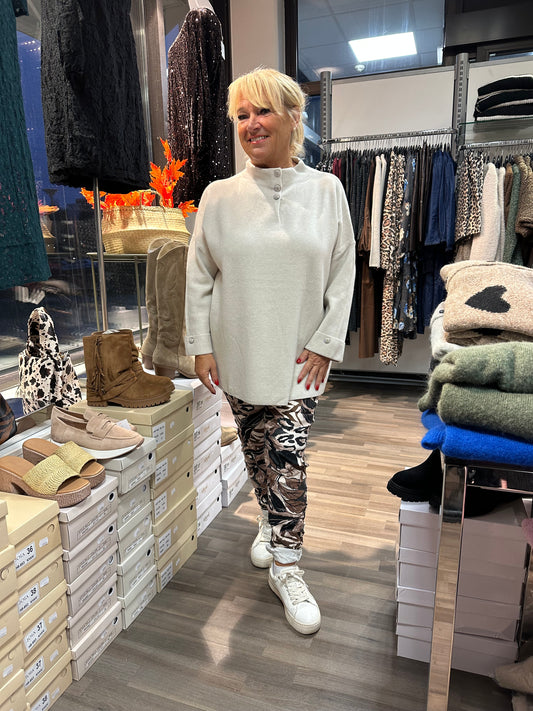 Neuletunika Diamond luonnonvalkoinen