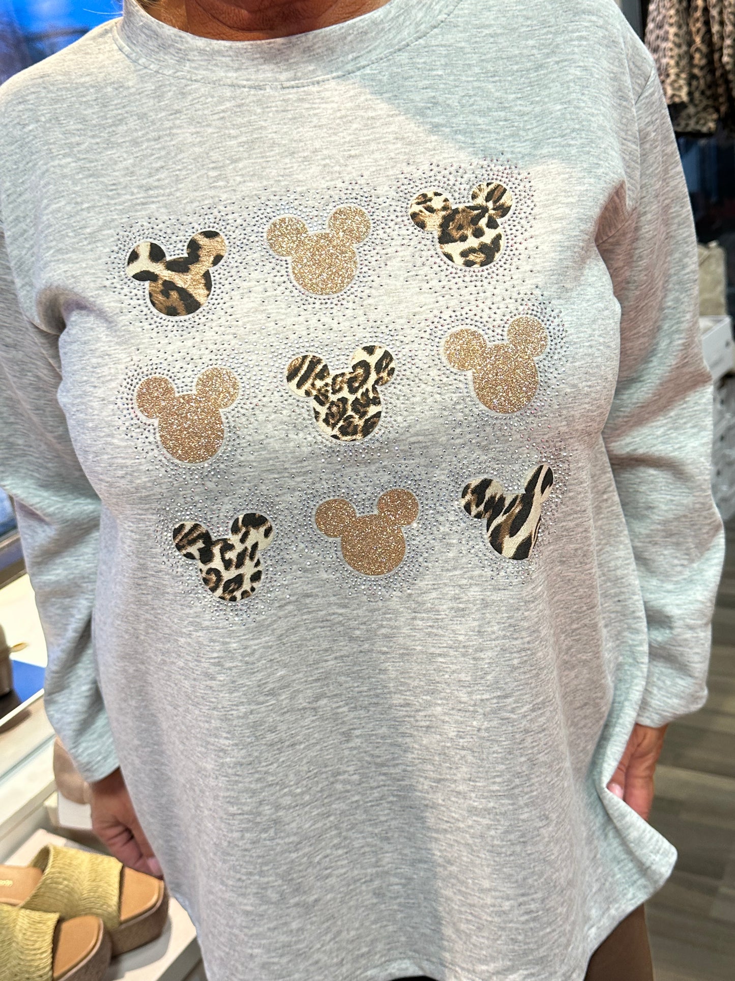 College pusero pikku Mikki harmaa