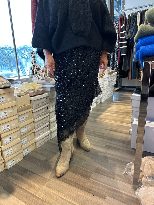 Plussize paljettihame