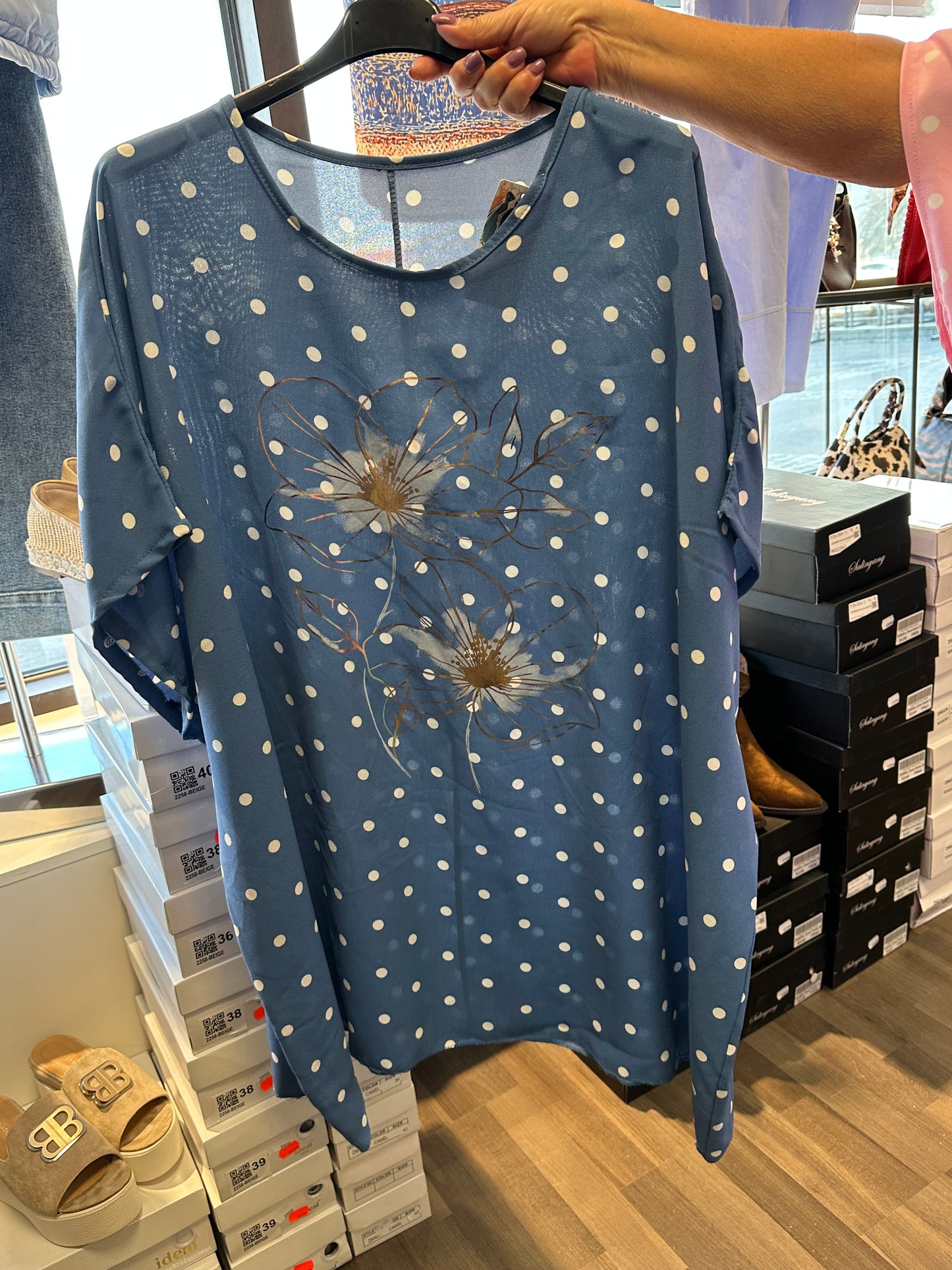 Plussize pilkullinen tunika (5 väriä)
