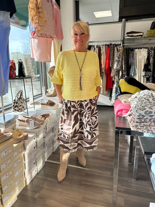 Neule Crochet keltainen