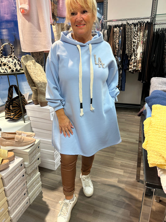 Collegetunika/mekko LA vaaleansininen