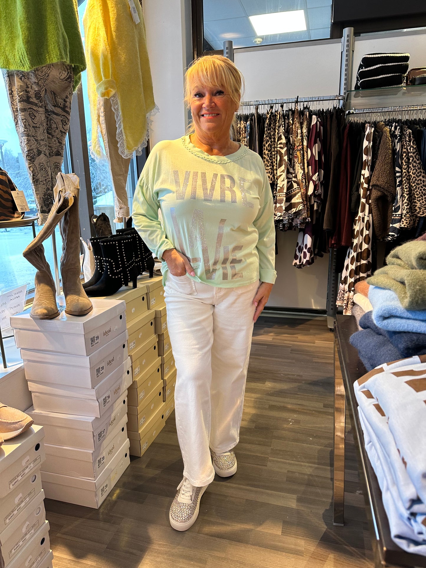 Trikoopusero La Vie pistaasi