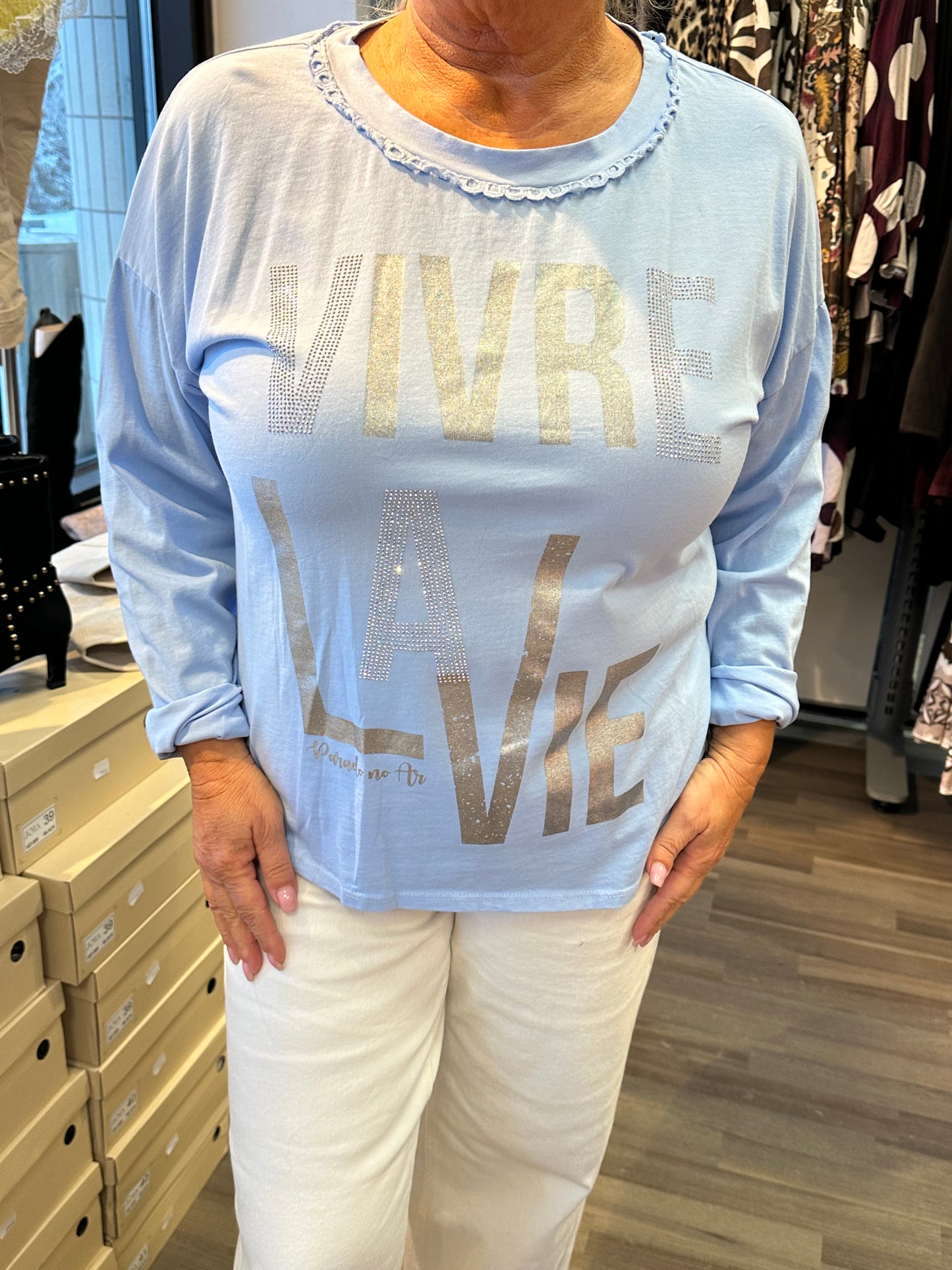 Trikoopusero La Vie sininen