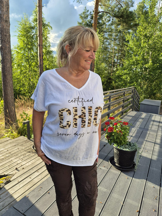 Puuvilla-pellavapusero Chic (4 väriä)