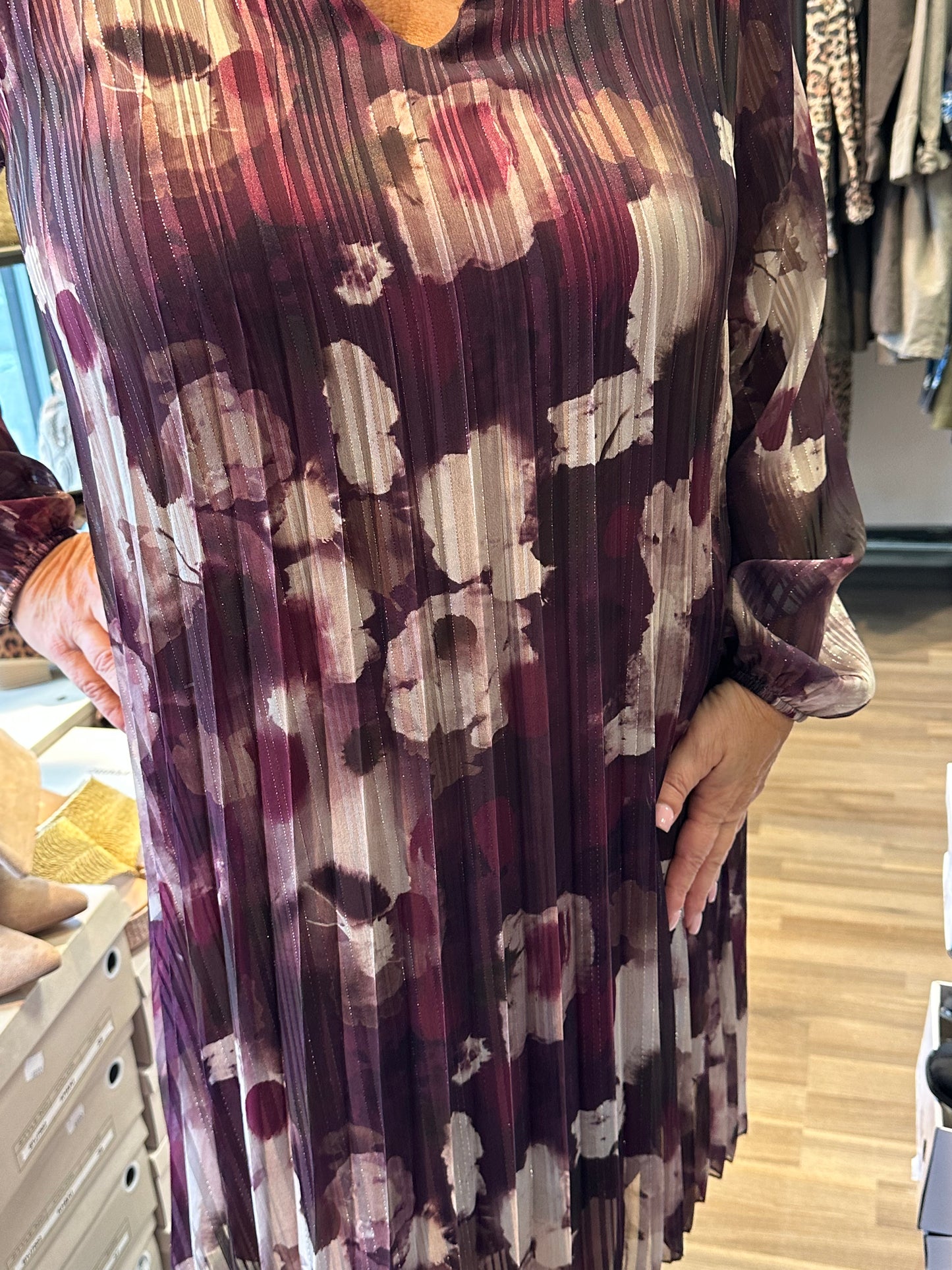 Sifonkitunika/mekko luumu