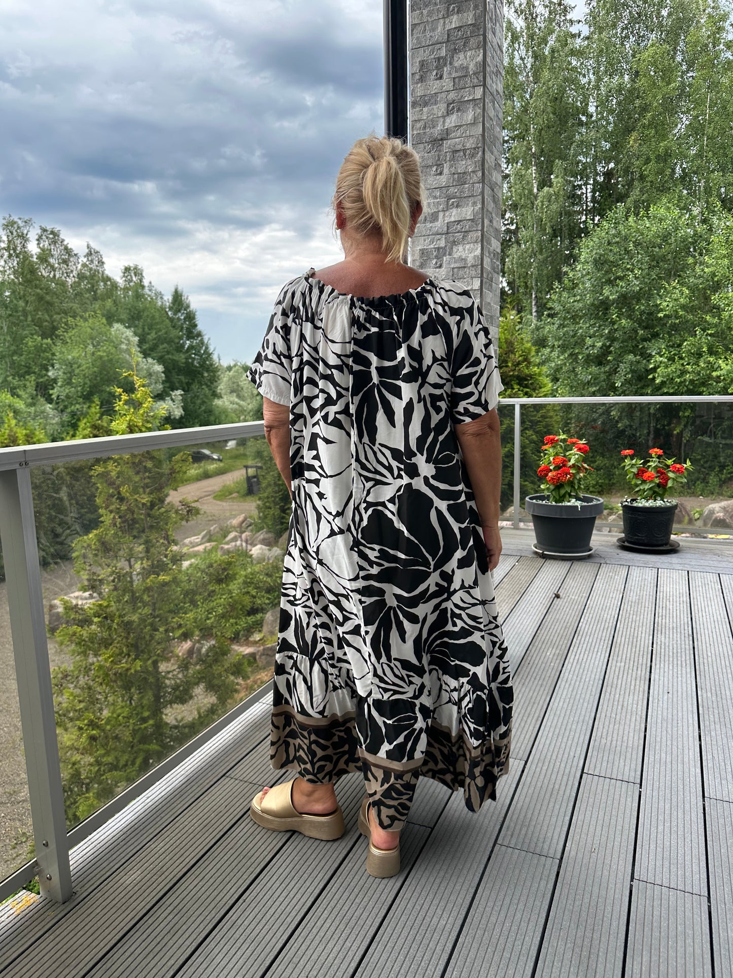 Plussize kuviollinen mekko (3 väriä)