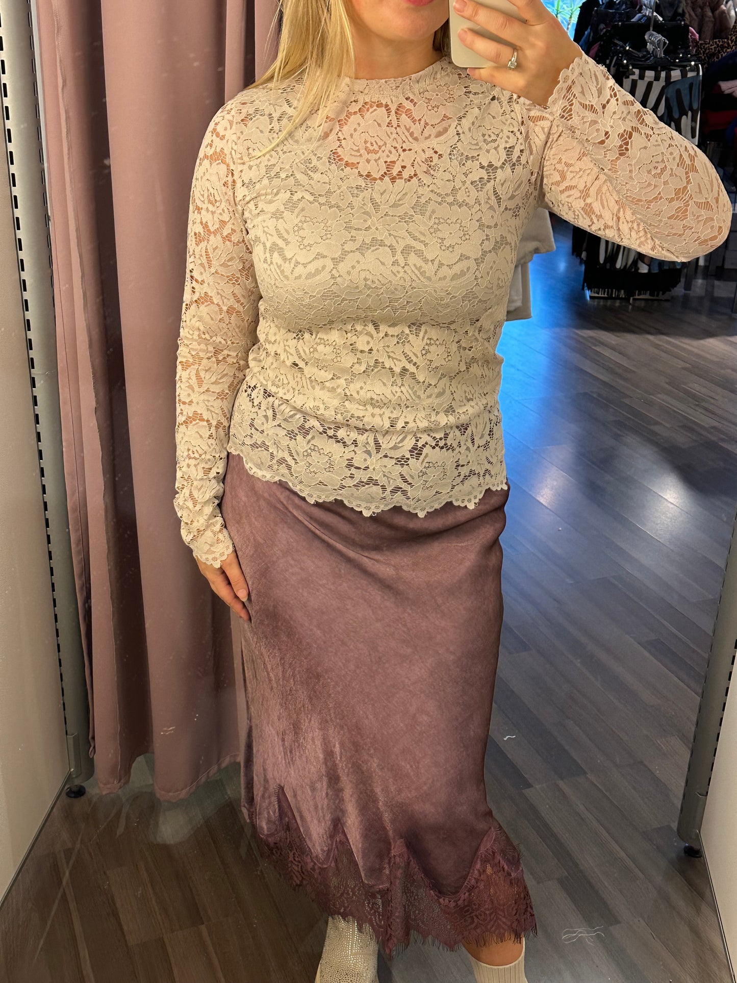 Pitsipusero luonnonvalkoinen