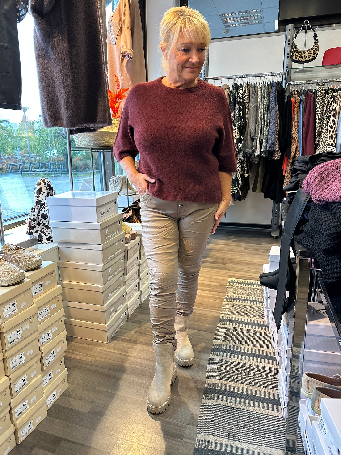 Keinonahkahousut camel