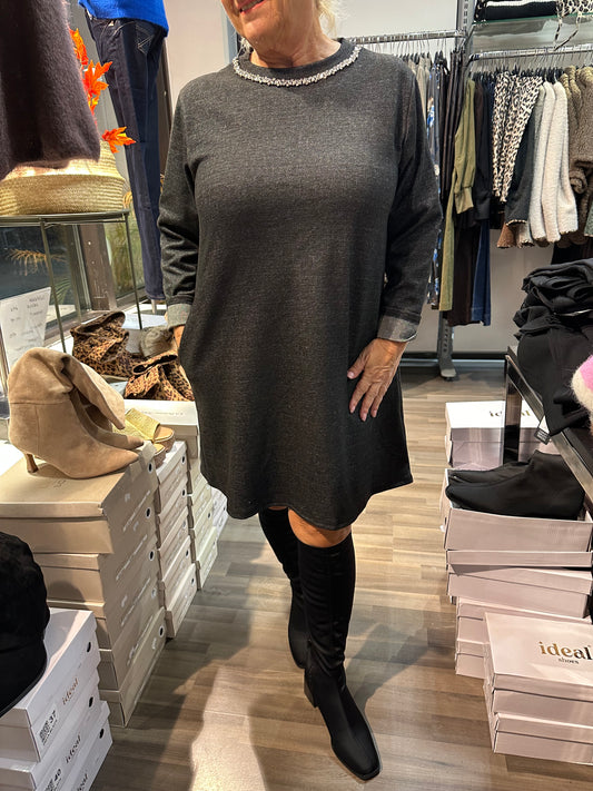 A-linjainen tunikamekko harmaa