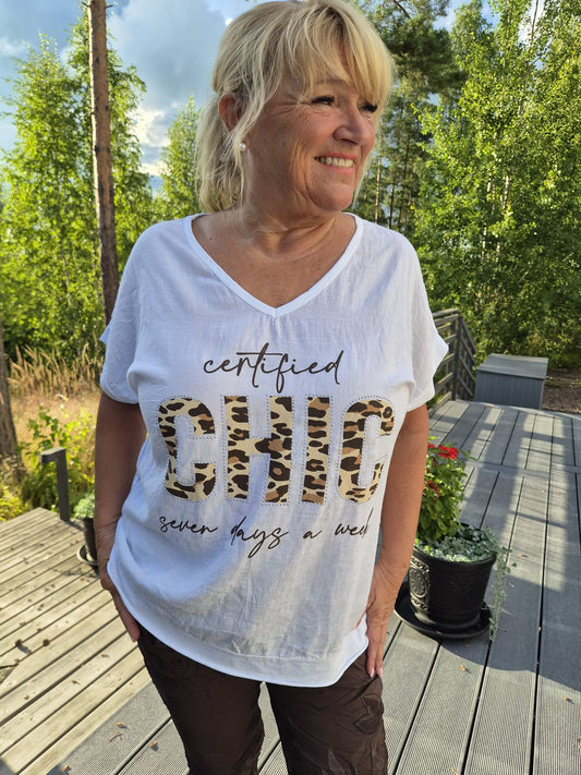 Puuvilla-pellavapusero Chic (4 väriä)