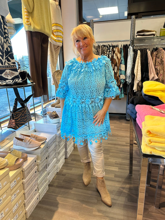 Pitsitunika kirkas sininen