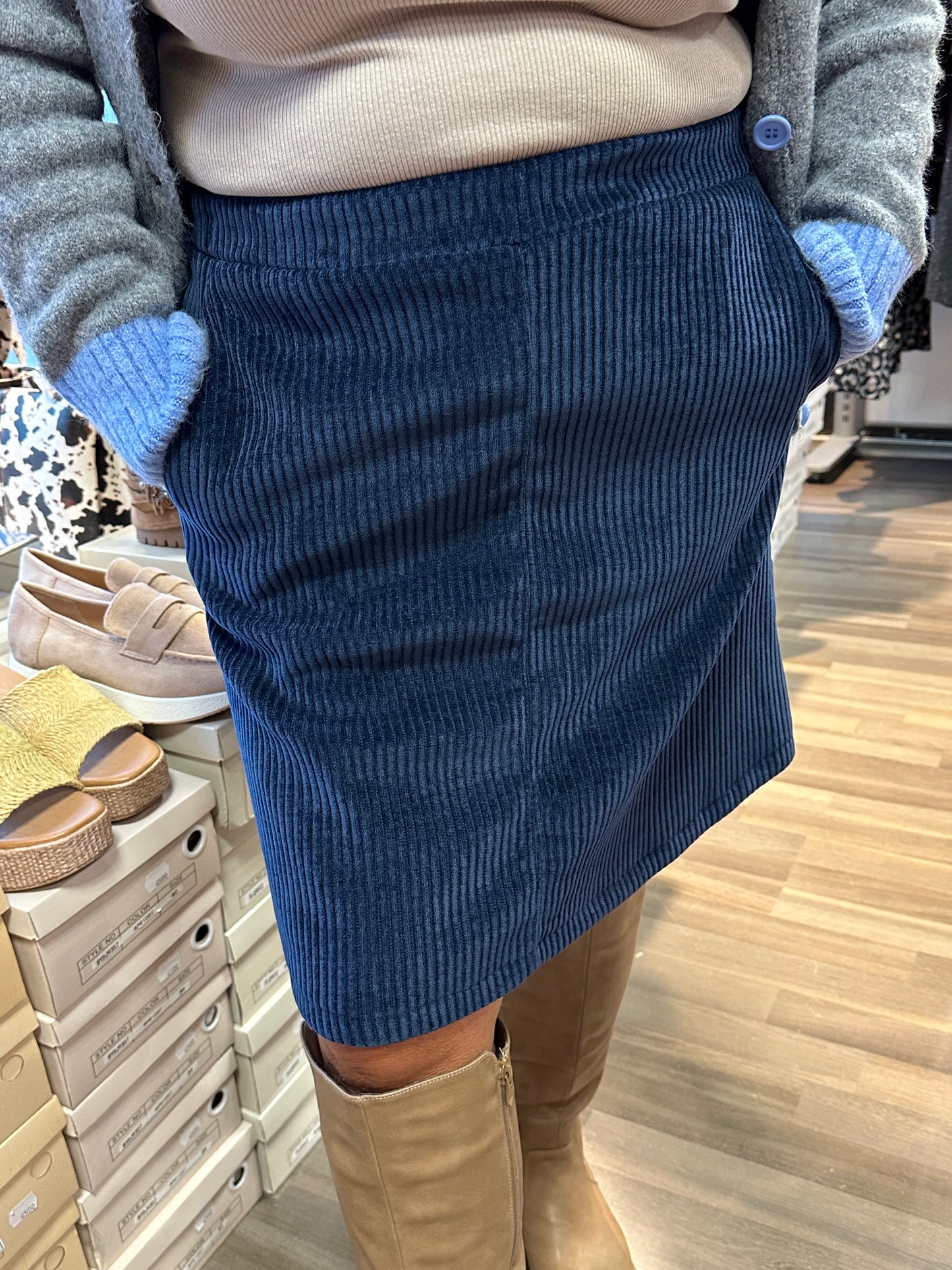 Vakosamettihame sininen