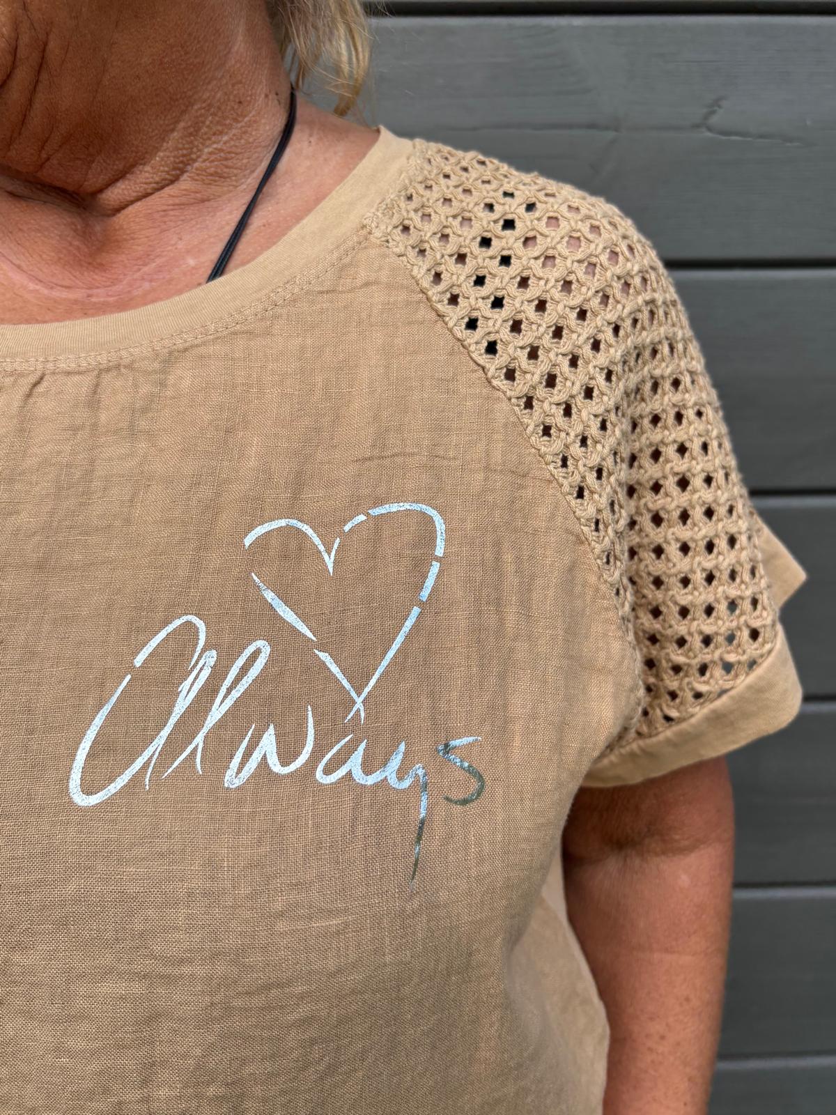 T-paita puuvilla-pellavaa (9 väriä)