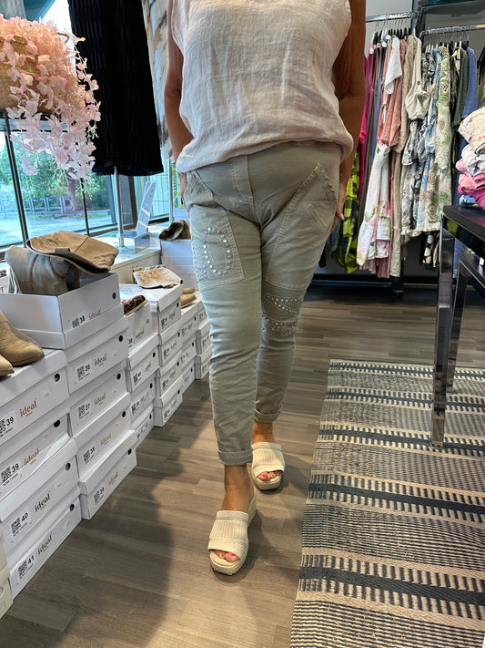 Puuvillahousut Love khaki