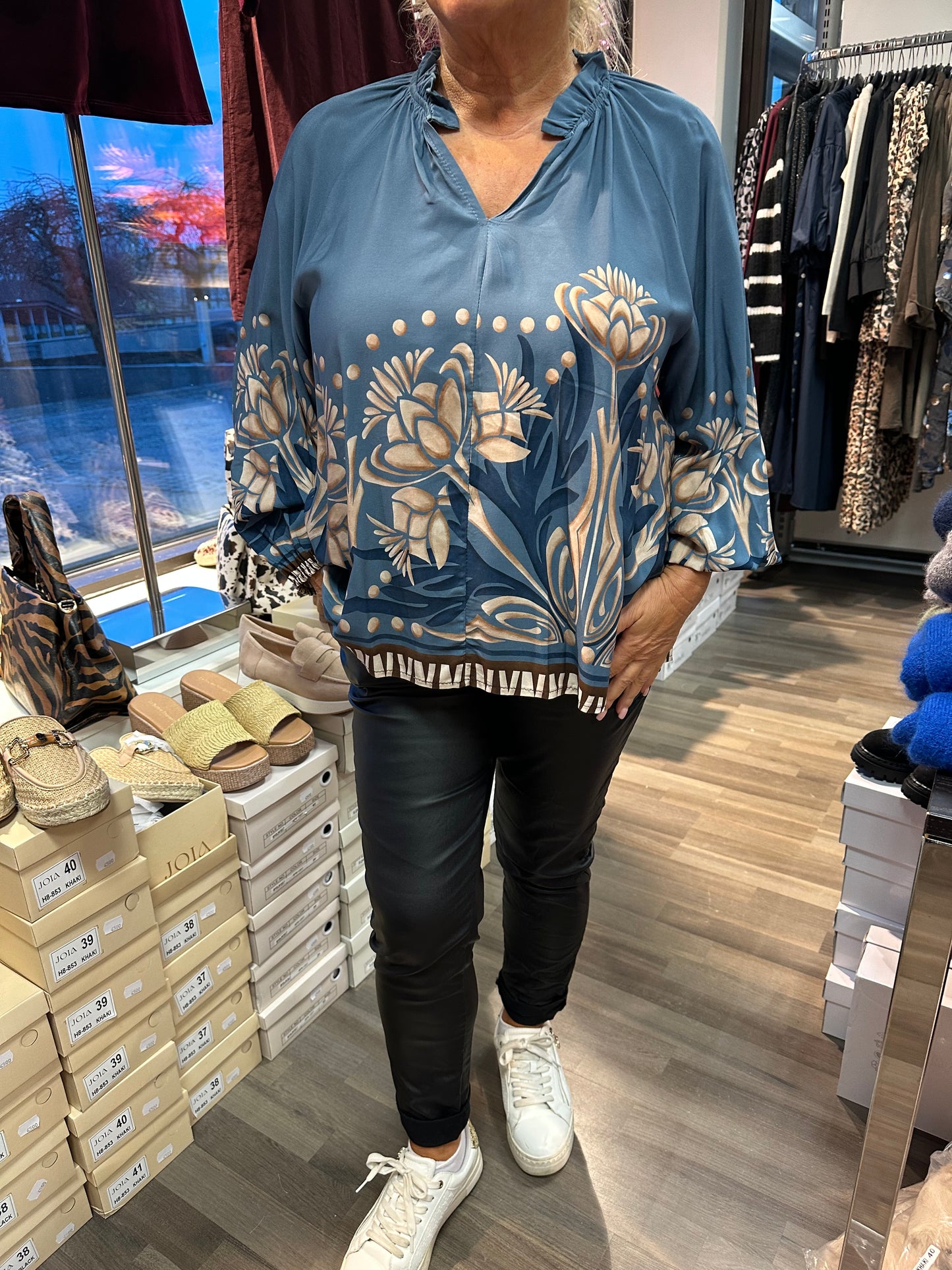 Viskoosipusero Octavia sininen