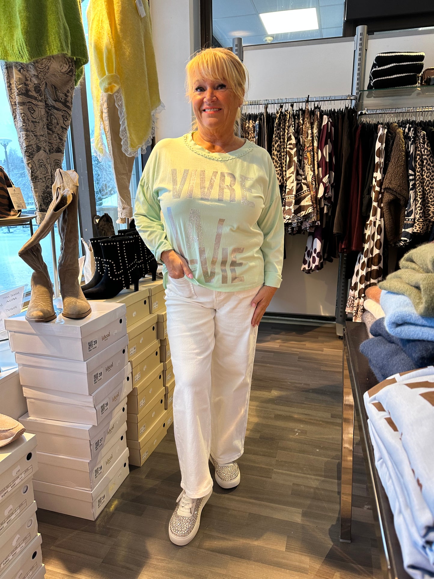 Trikoopusero La Vie pistaasi