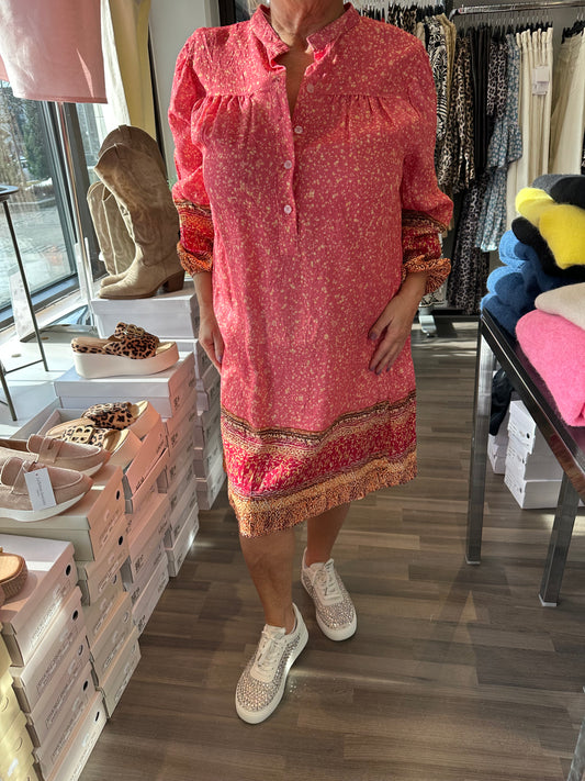 Tunika/mekko Annelin  punainen/koralli