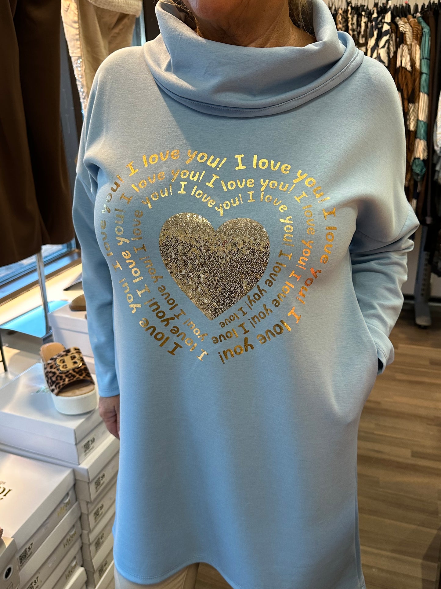 Kauluksellinen collegetunika sininen