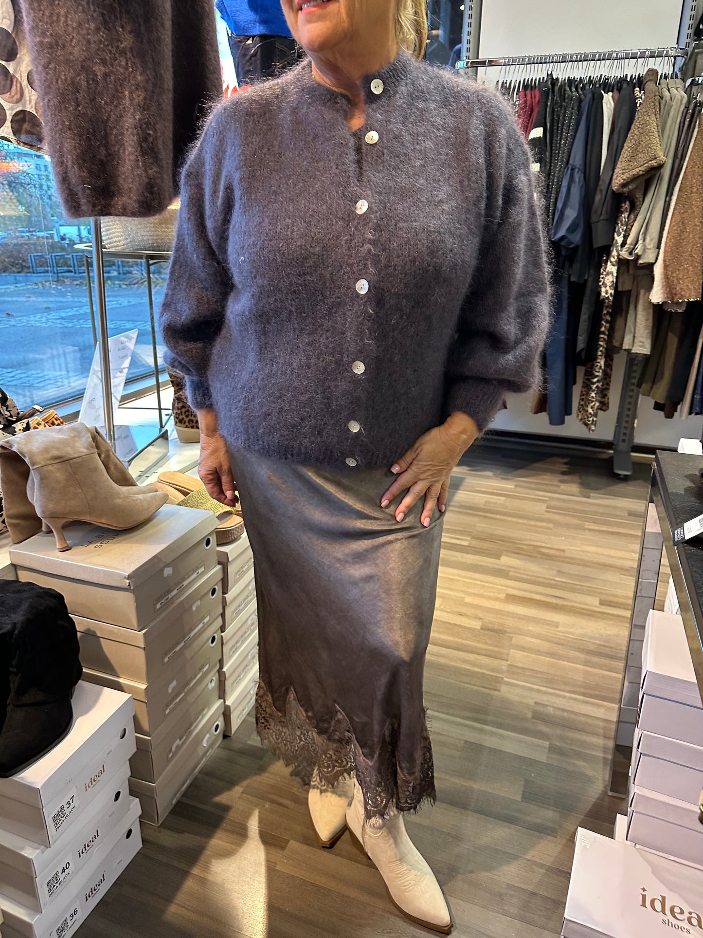 Mohair neuletakki harmaa