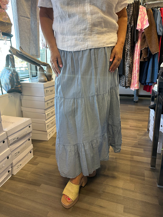 Frillahelmainen puuvillahame Jeans