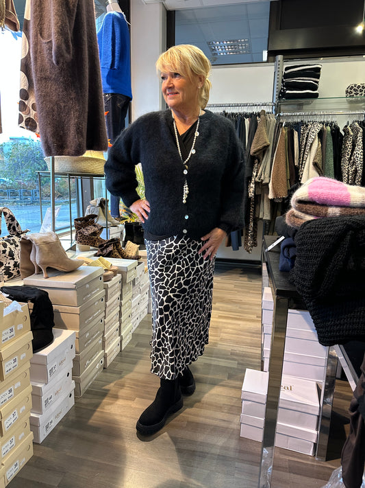 Mohair neuletakki musta