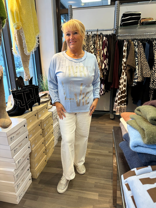 Trikoopusero La Vie sininen