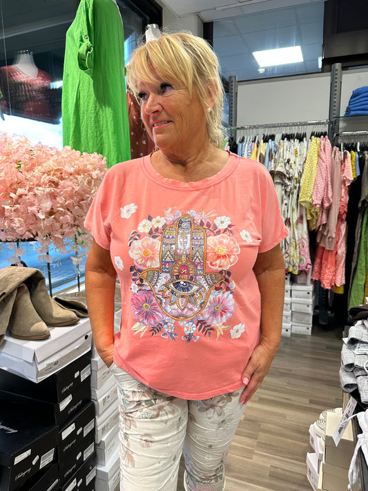 T-paita printillä Jessia (3 väriä)
