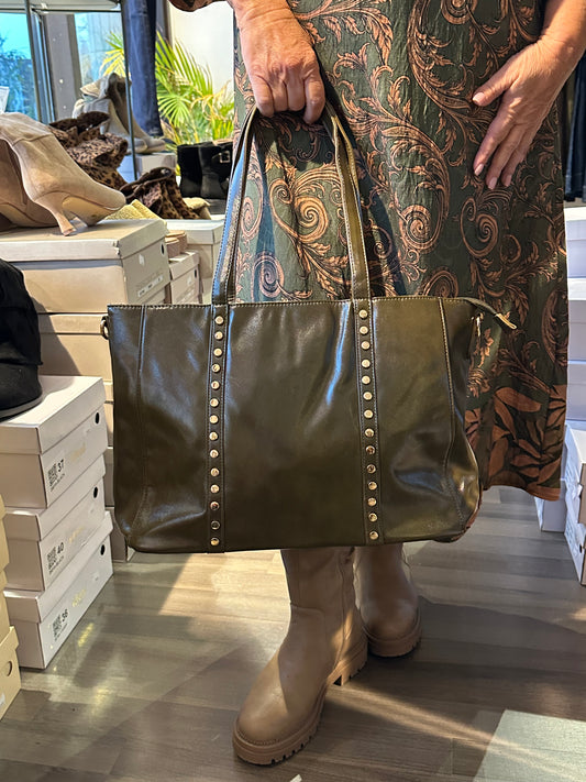 Keinonahkalaukku vihreä