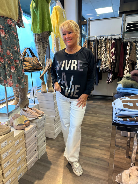 Trikoopusero La Vie musta