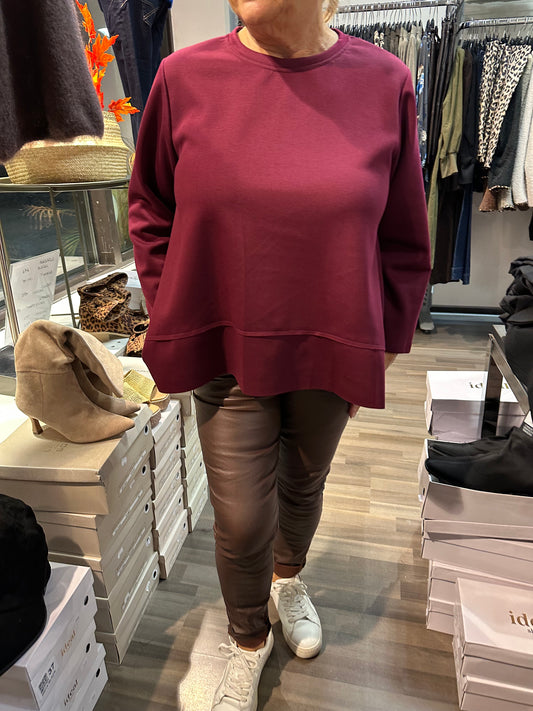 A-linjainen college pusero viininpunainen