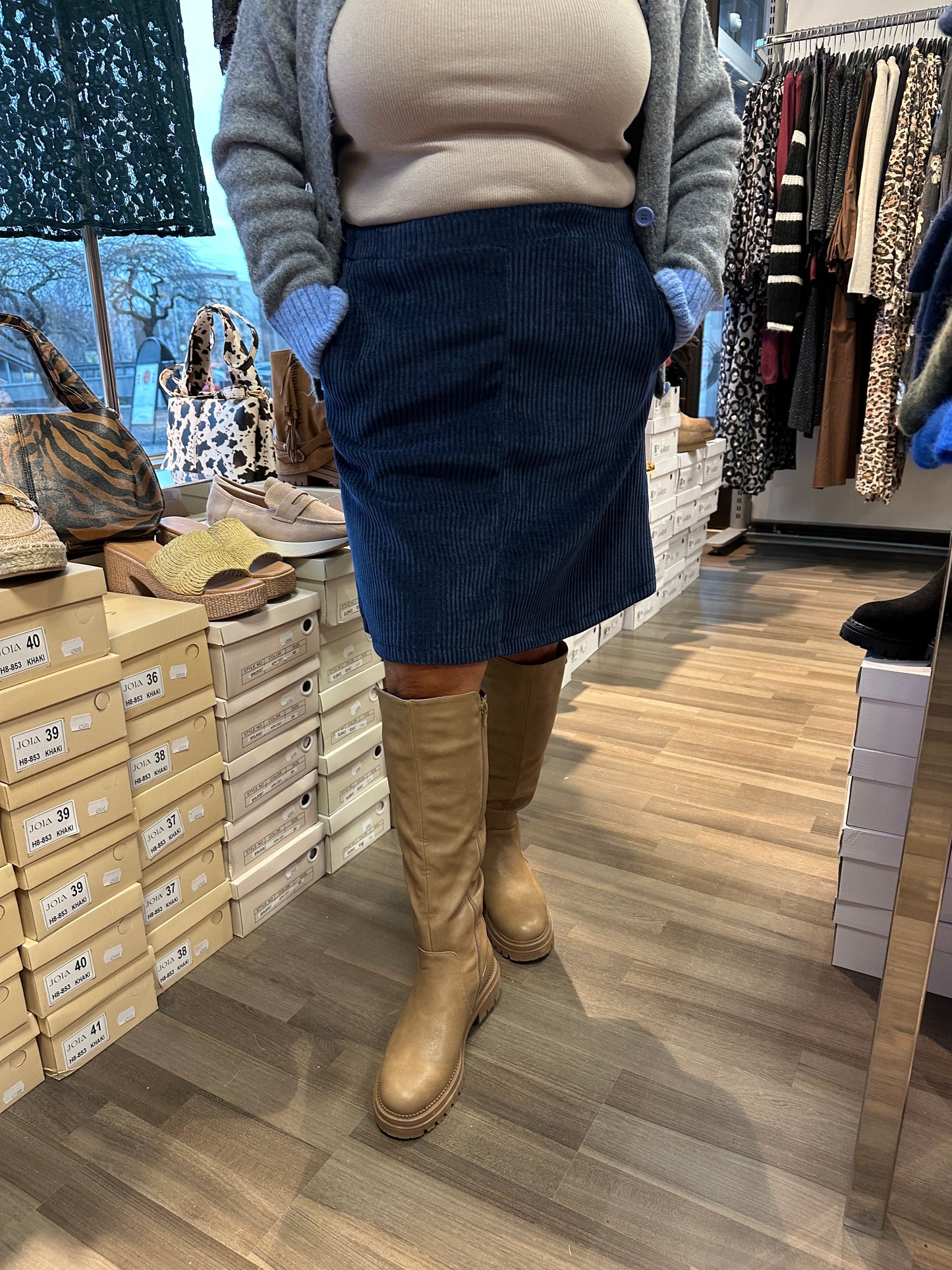 Vakosamettihame sininen