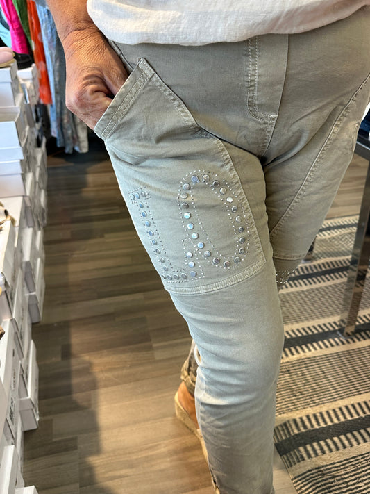 Puuvillahousut Love khaki