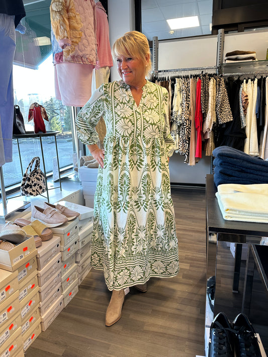 Maksimekko Noir Blossom vihreä