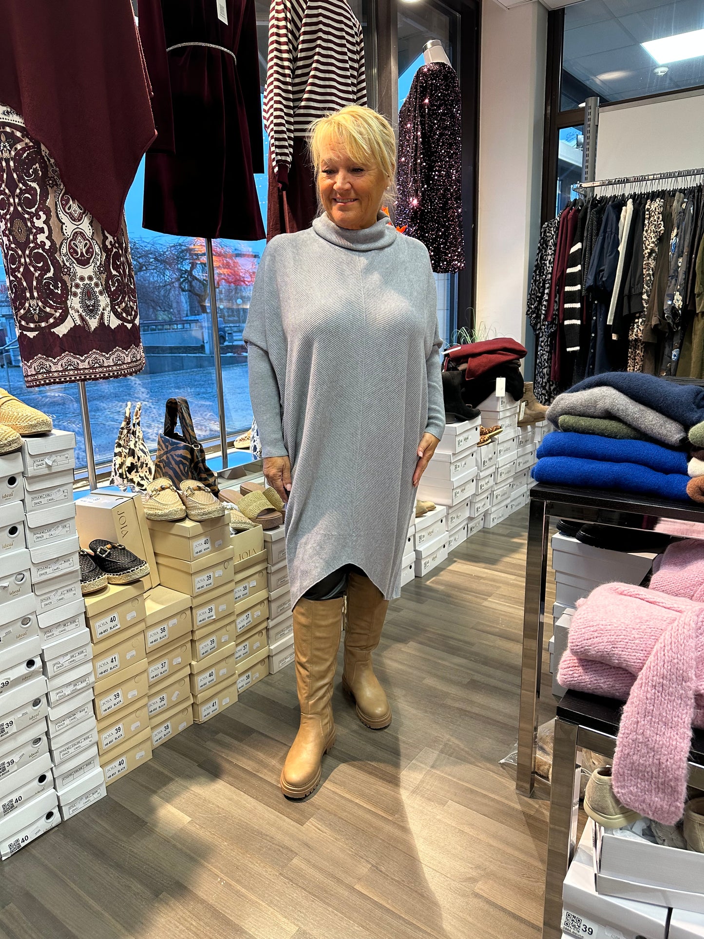 Oversize neuletunika harmaa