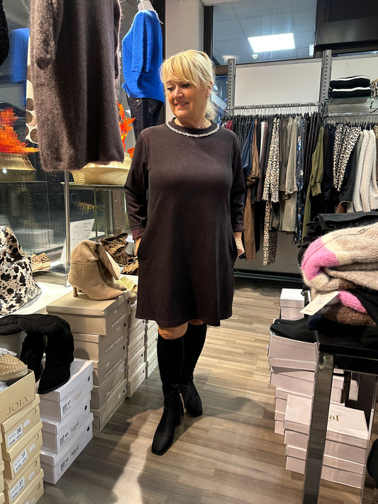 A-linjainen tunikamekko luumu