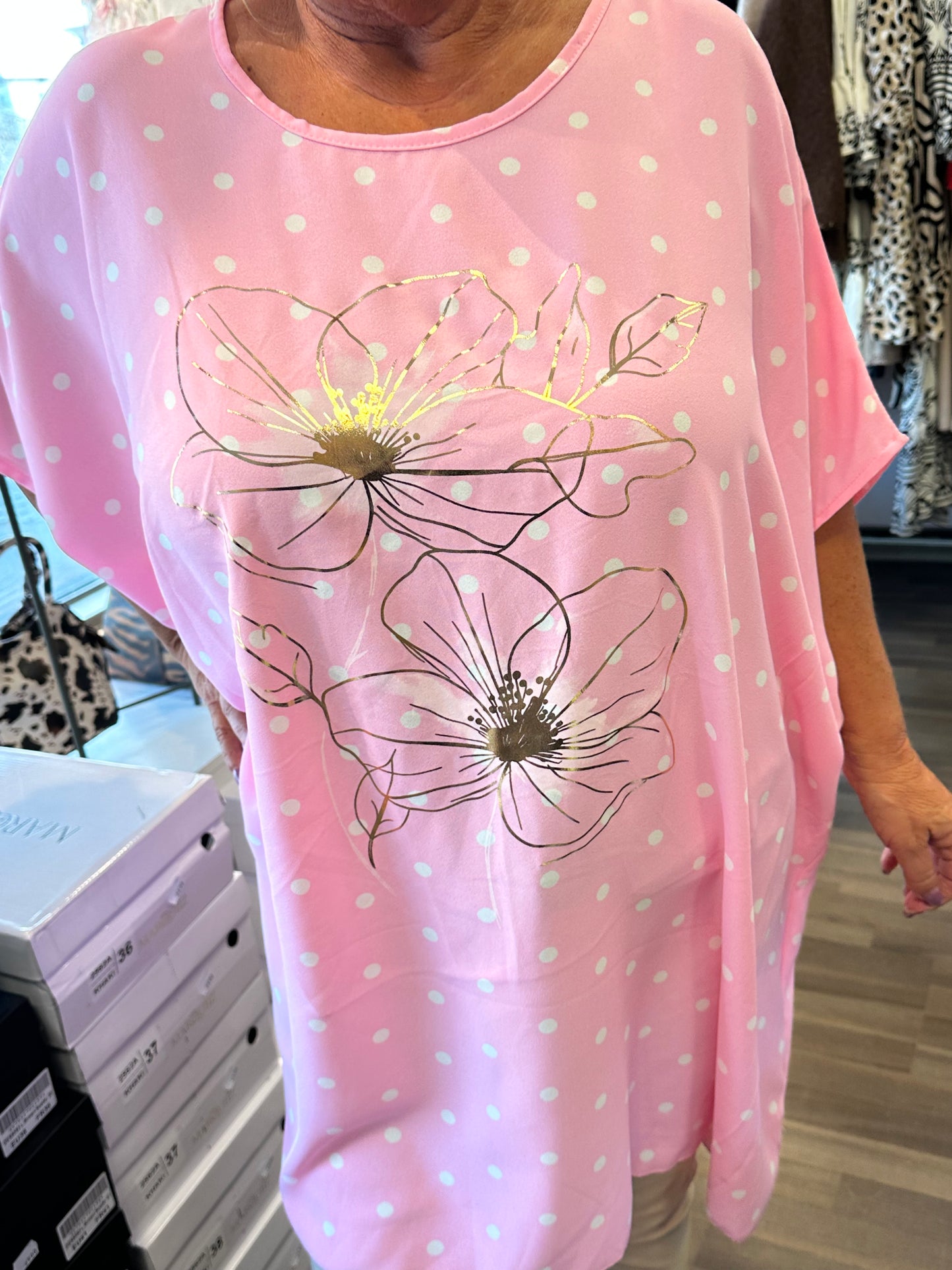 Plussize pilkullinen tunika (5 väriä)