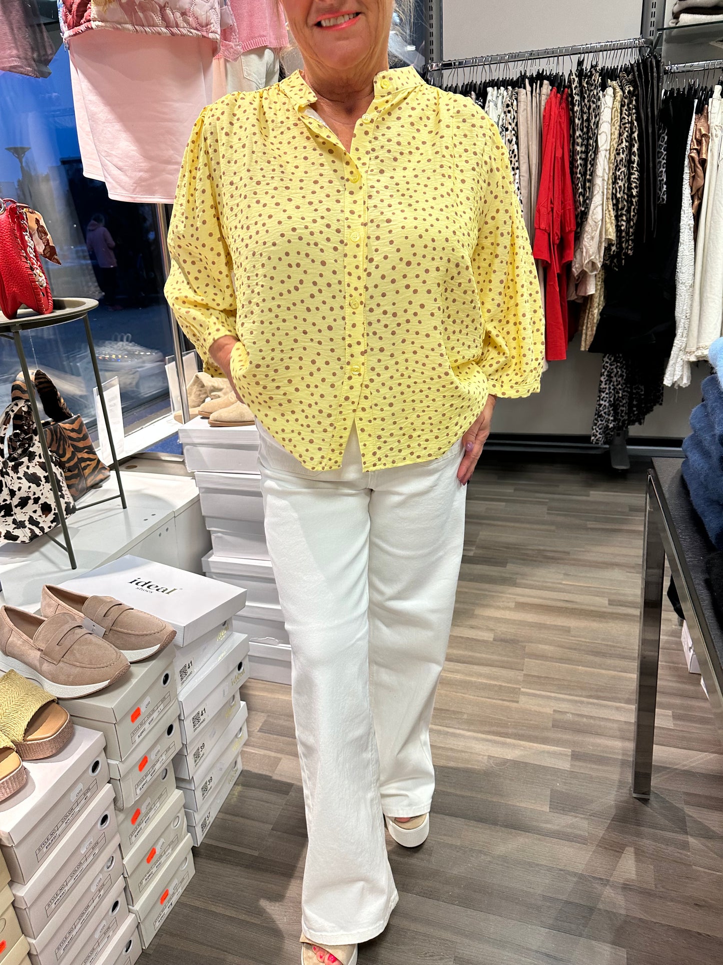 Pilkkukuosinen viskoosipusero (2 väriä)