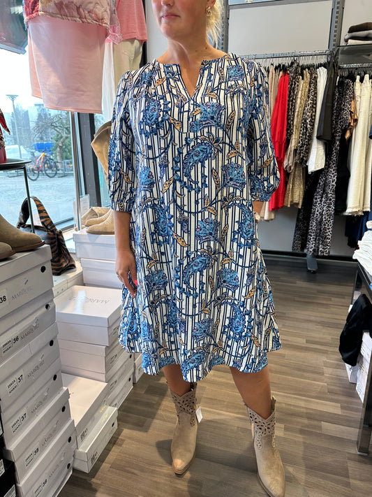 Kuviollinen viskoosimekko Navy