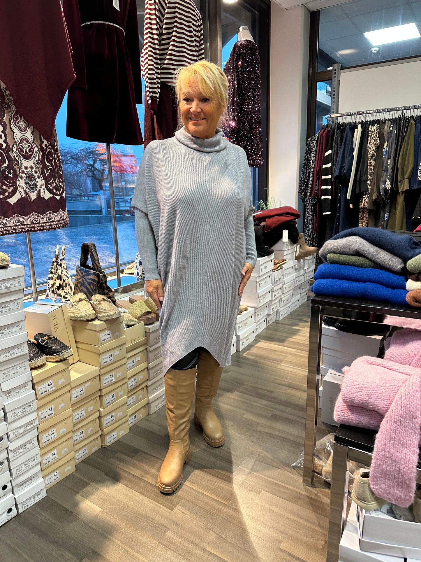 Oversize neuletunika harmaa